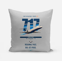 Thumbnail for Boeing 717-200 design on light gray pillow