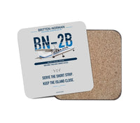 Thumbnail for Britten-Norman BN-2B-26 Islander design on light gray 1 piece coaster