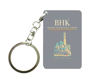 Thumbnail for Bukhara International Airport BHK Key Chain design on gray key chain