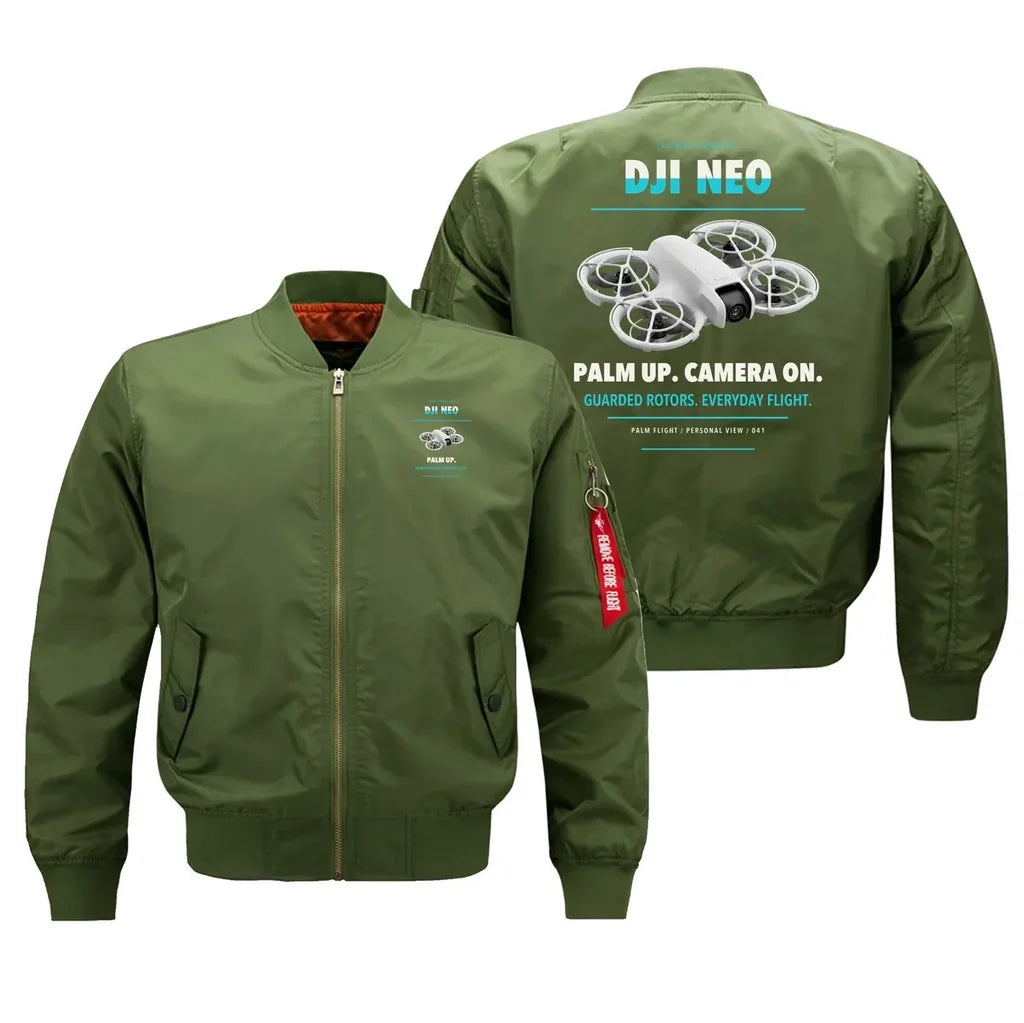 DJI Neo design on green bomber
