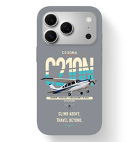 Thumbnail for Cessna T210N Centurion design on gray magsafe iphone case, for iPhone 17 Pro