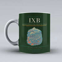 Thumbnail for International Airport IXB — Siliguri Mug design on dark green bagdogra