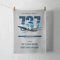 Thumbnail for Boeing 737-300 Classic design on light gray towel