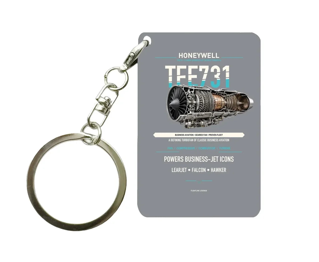 TFE731 Key Chain design on gray key chain