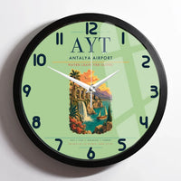 Thumbnail for Antalya Airport AYT Wall-Clock Framed - Light Green