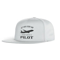 Thumbnail for Get High Every Day Sleep With A Pilot snapback - white