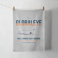 Thumbnail for Saab GlobalEye design on light gray towel