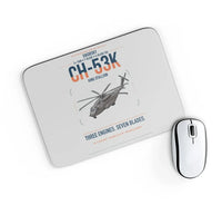 Thumbnail for Sikorsky CH-53K King Stallion design on light gray rectangle mouse pad