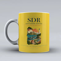 Thumbnail for Santander Airport (SDR) airport code design on yellow ceramic mug