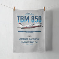 Thumbnail for Socata TBM 850 design on light gray towel