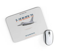 Thumbnail for F-16 Block 70 The Falcon Evolves design on light gray rectangle mouse pad