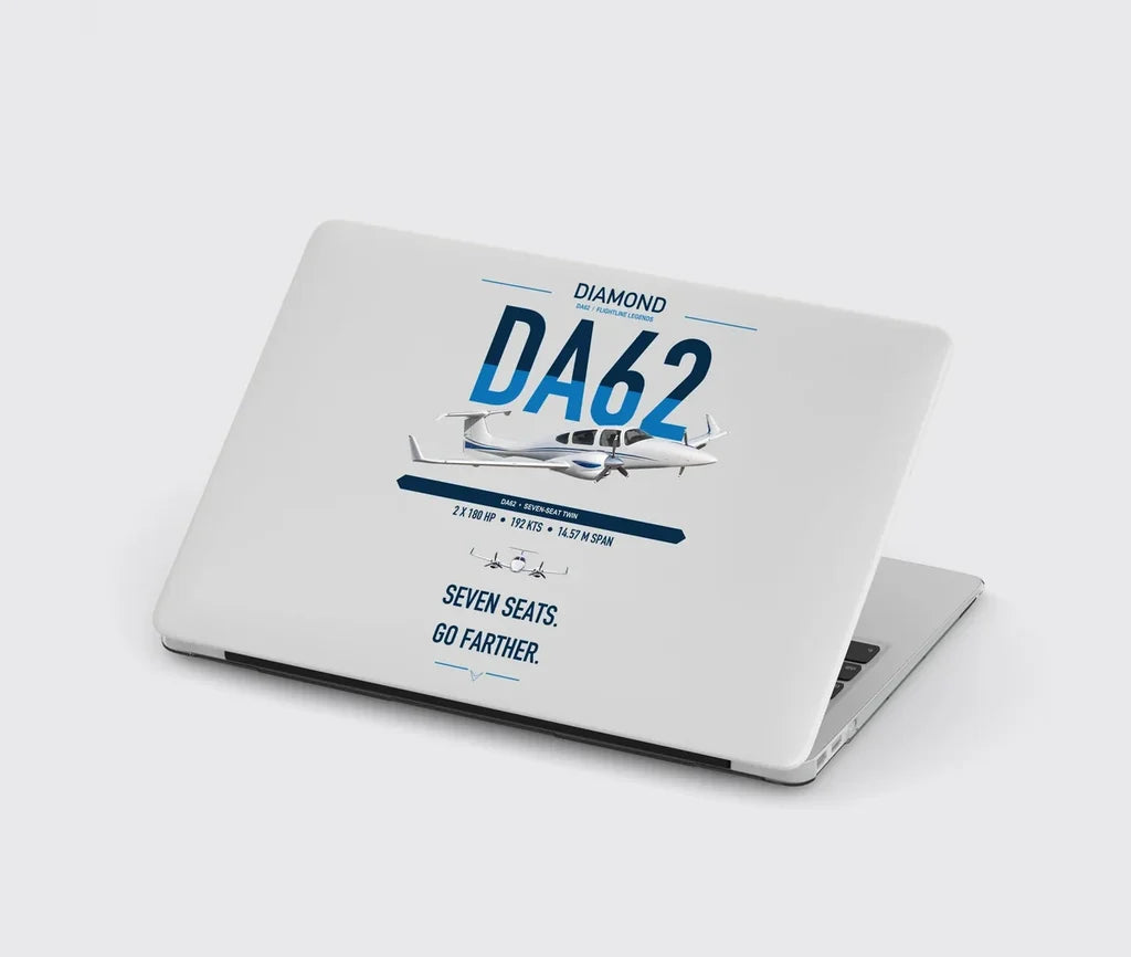 Diamond DA62 design on light gray MacBook case