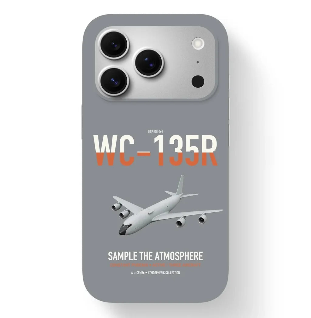 WC-135R Constant Phoenix design on gray magsafe iphone case, for iPhone 17 Pro