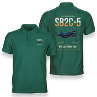 Thumbnail for SB2C-5 Helldiver design on green double-side polo t-shirt, double-side print