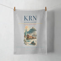 Thumbnail for Kiruna Airport (KRN) design on light gray towel