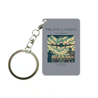 Thumbnail for VINTAGE G4095 - The Fog Landing - Designed Key Chain design on gray