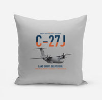 Thumbnail for C-27J Spartan design on light gray pillow