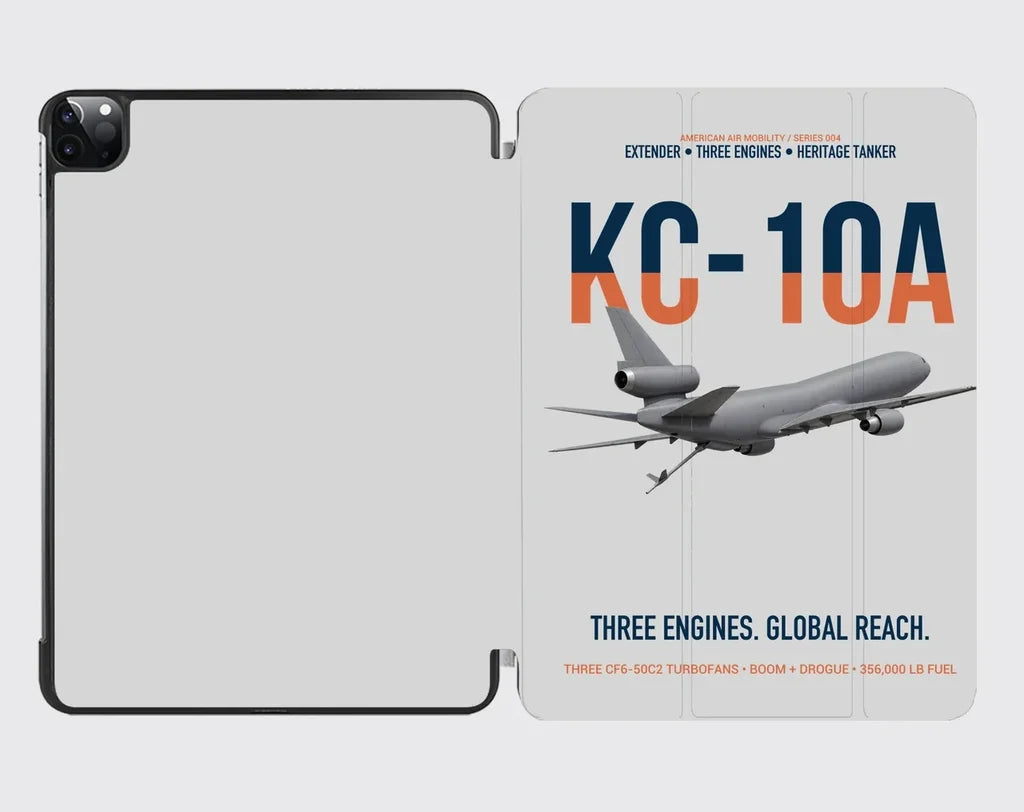 KC-10A EXTENDER design on light gray ipad tablet case