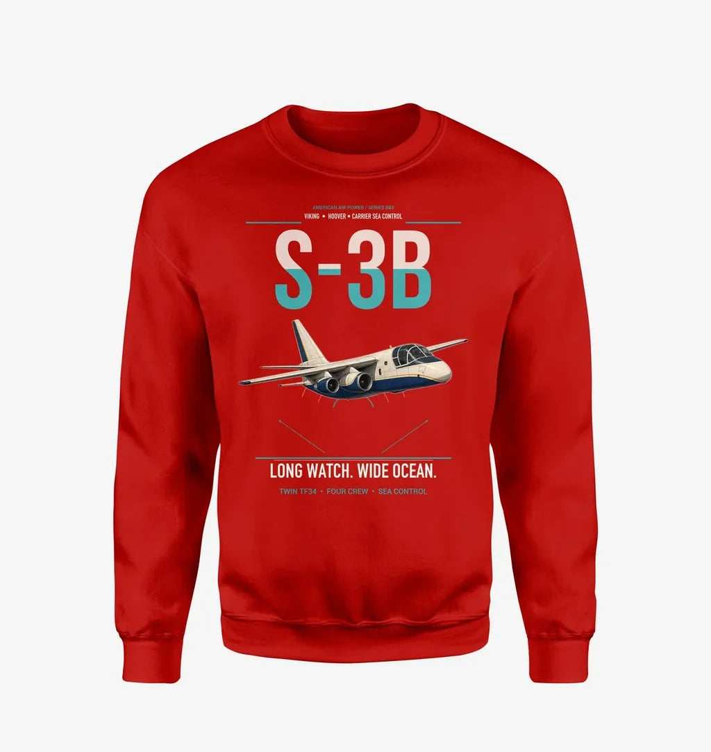 S-3B Viking design on red sweatshirt
