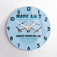 Thumbnail for DJI Mavic Air 2 design on light blue no frame wall clock