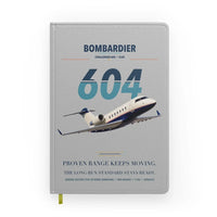 Thumbnail for Bombardier Challenger 604 design on light gray notebook