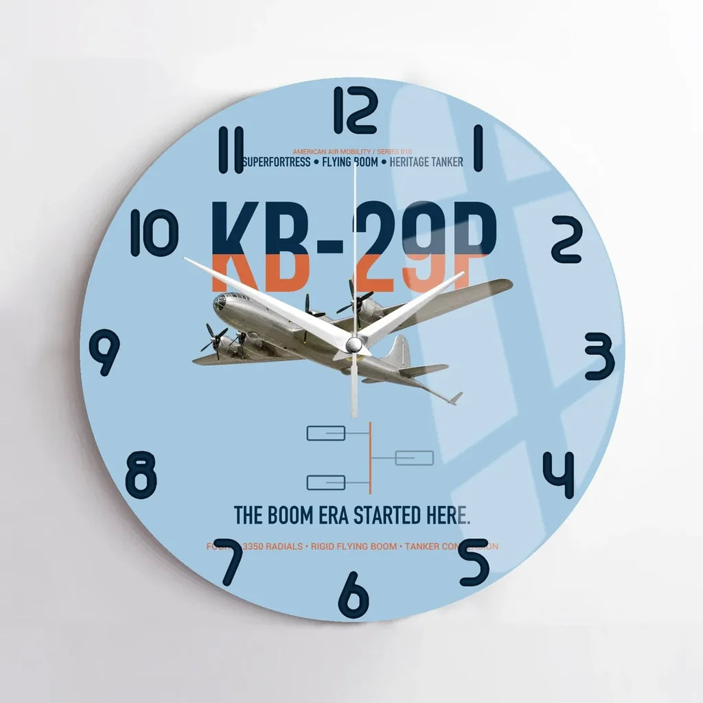 KB-29P SUPERFORTRESS design on light blue no frame wall clock
