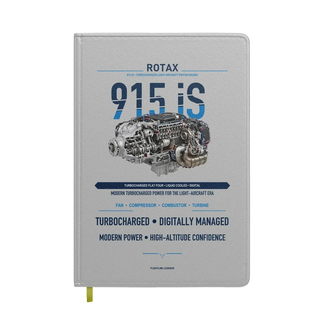 915 iS design on light gray notebook