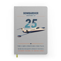 Thumbnail for Bombardier Learjet 25 design on light gray notebook