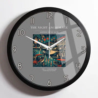 Thumbnail for VINTAGE G4063 - The Night Anchorage - Designed Wall Clocks design on gray framed