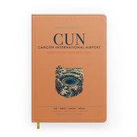 Thumbnail for Cancún International Airport (CUN) design on orange notebook