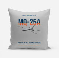 Thumbnail for MQ-25A STINGRAY design on light gray pillow