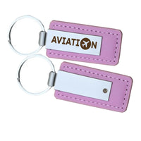 Thumbnail for Customisable Aviation Faux Leather Key Chain - view 6