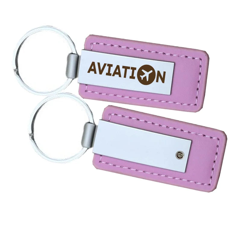 Customisable Aviation Faux Leather Key Chain - view 6