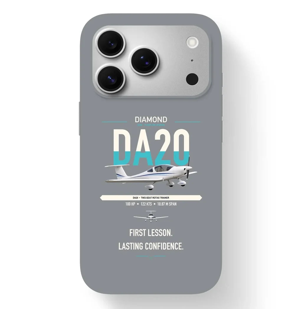 Diamond DA20 design on gray magsafe iphone case, for iPhone 17 Pro