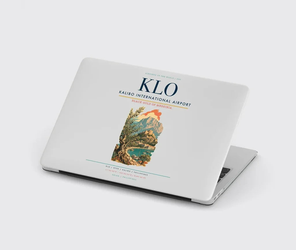 Kalibo International Airport (KLO) design on light gray MacBook case