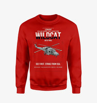 Thumbnail for Leonardo AW159 Wildcat HMA2 design on red sweatshirt