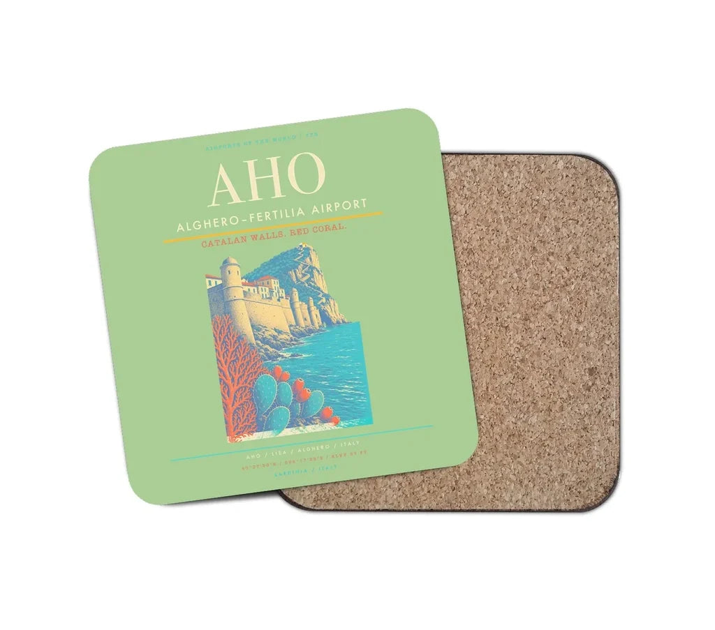 AlgheroFertilia Airport AHO Coaster 1-Piece - Light Green