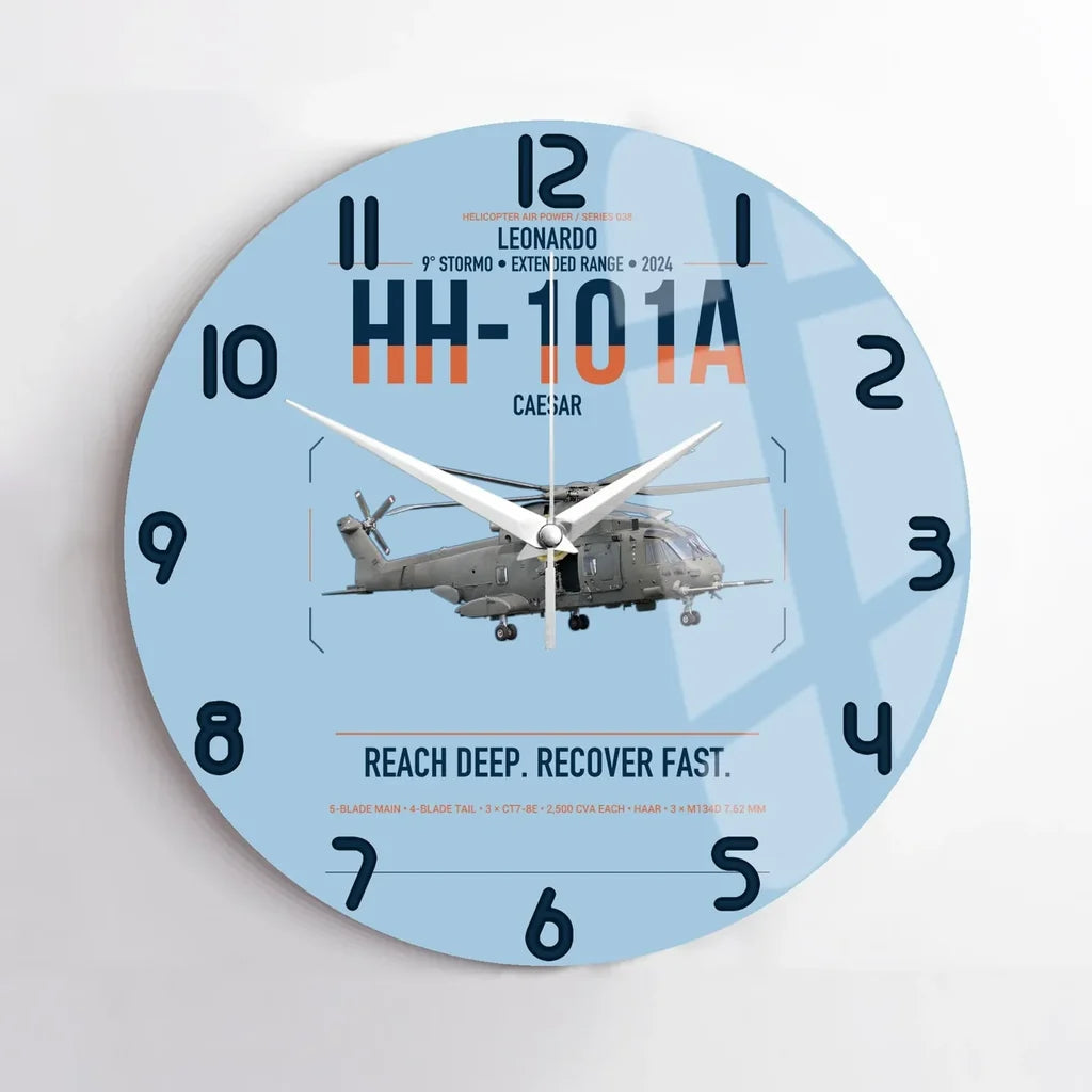 Leonardo HH-101A Caesar design on light blue no frame wall clock