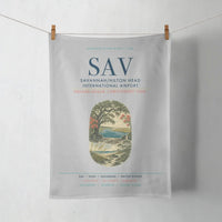 Thumbnail for Savannah-Hilton Head International Airport (SAV) design on light gray towel