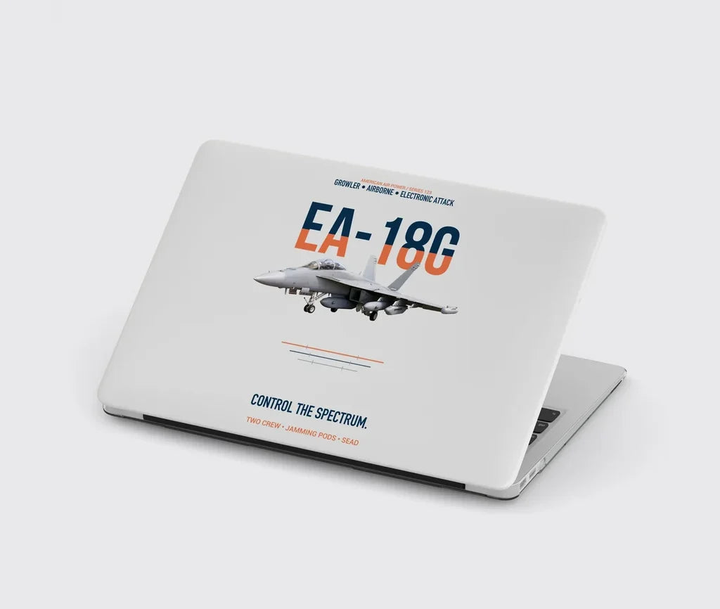EA-18G Growler Control The Spectrum design on light gray MacBook case