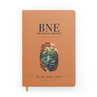Thumbnail for Brisbane Airport (BNE) design on orange notebook