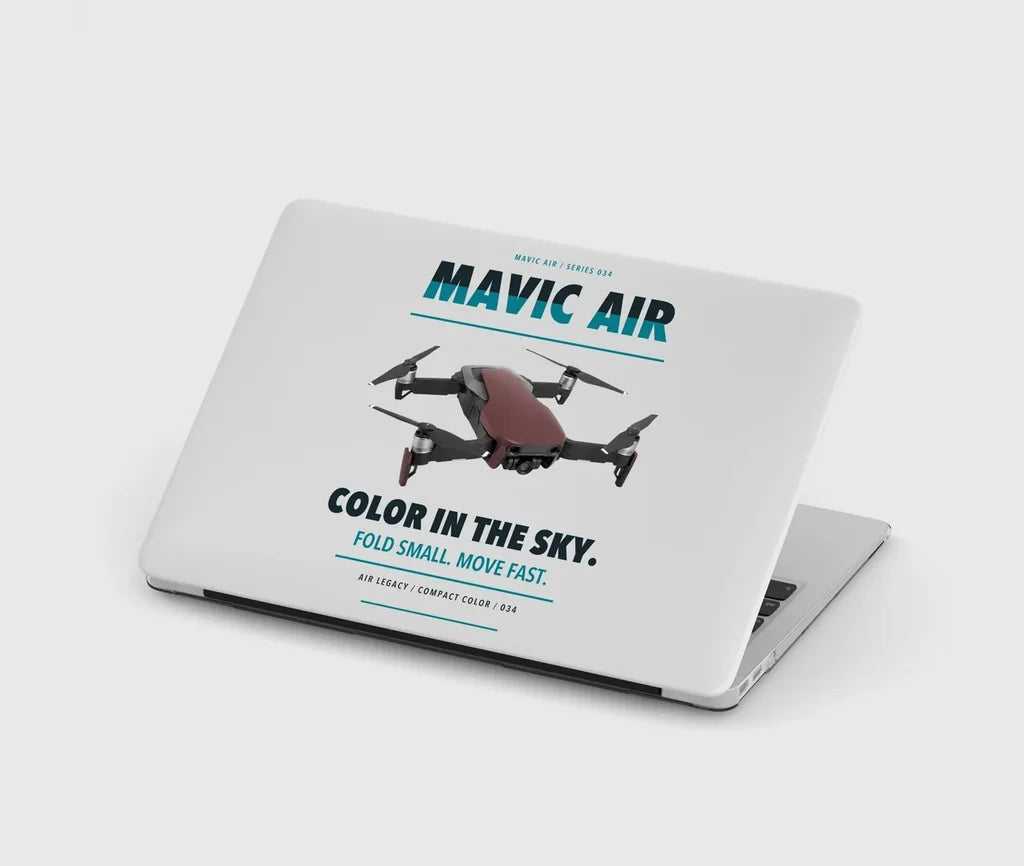 DJI Mavic Air design on light gray MacBook case