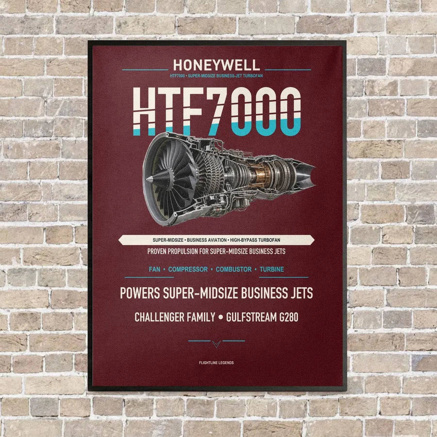 HTF7000 vertical canvas print - framed - dark red background