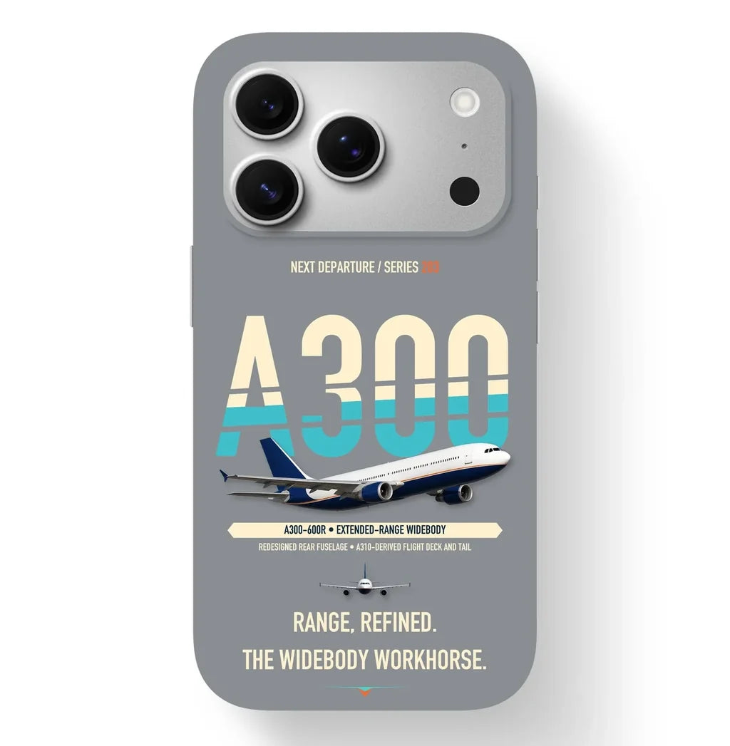 Airbus A300-600R Case design on gray iphone case