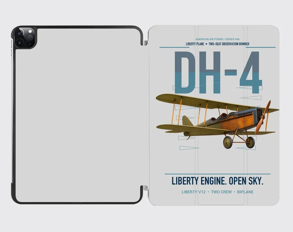 Airco DH-4 Liberty Plane design on light gray ipad tablet case