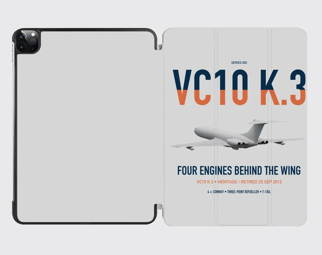 Vickers VC10 K.3 design on light gray ipad tablet case