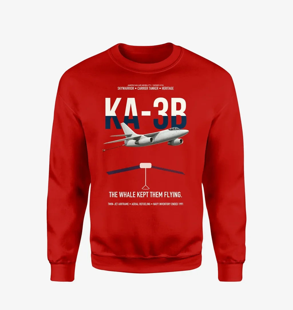 KA-3B Skywarrior design on red sweatshirt