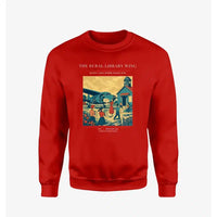 Thumbnail for VINTAGE G4392 - The Rural Library Wing - Designed Sweatshirts design on red