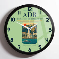 Thumbnail for Izmir Adnan Menderes Airport ADB Wall-Clock Framed - Light Green