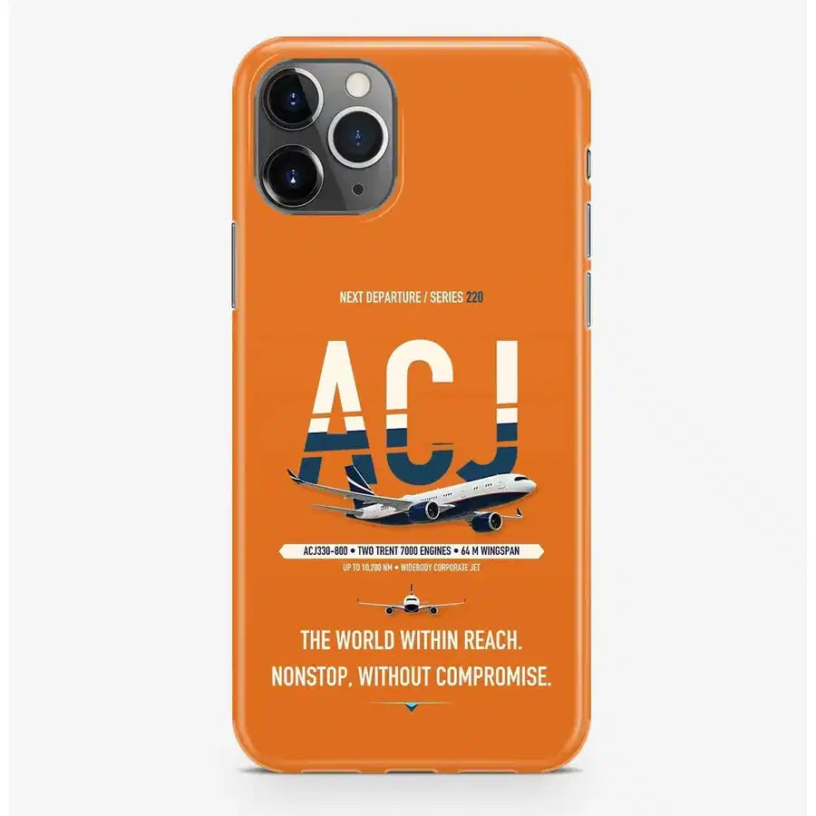 Airbus ACJ330neo Case ProMax design on orange iphone case promax